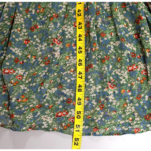 byTiMo Georgette Midi Dress Medium Green Garden Floral - Picture 16 of 16